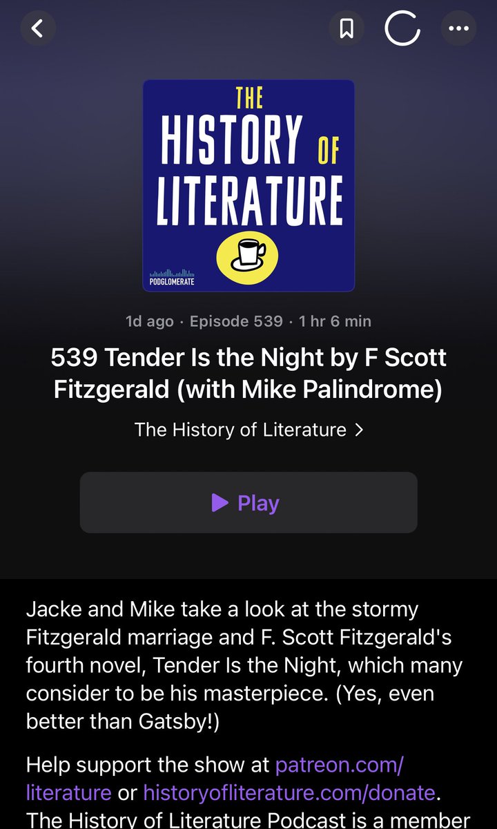 So excited to see @thejackewilson is talking about Tender is the Night, a book I enjoyed more The Great Gatsby which is full of stunning set pieces. Can’t wait to listen in! @PodcastMovement #FScottFitzgerald