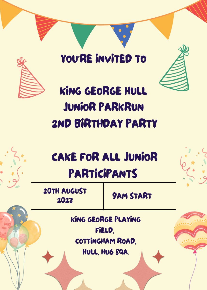King George Playing Fields junior parkrun, Hull tweet media