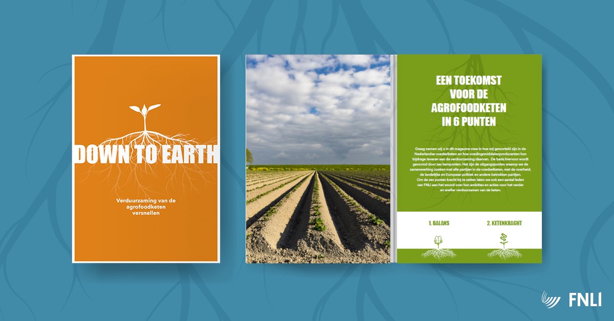 De #agrofoodketen staat voor een enorme opgave: balans tussen landbouwproductie, klimaat en natuur herstellen. Lees over de kansen die wij zien en de ambitieuze duurzaamheidsdoelstellingen en inzet van onze leden in dit online magazine: fnli.nl/acties-sector/… #downtoearth 🌱🥔🍞
