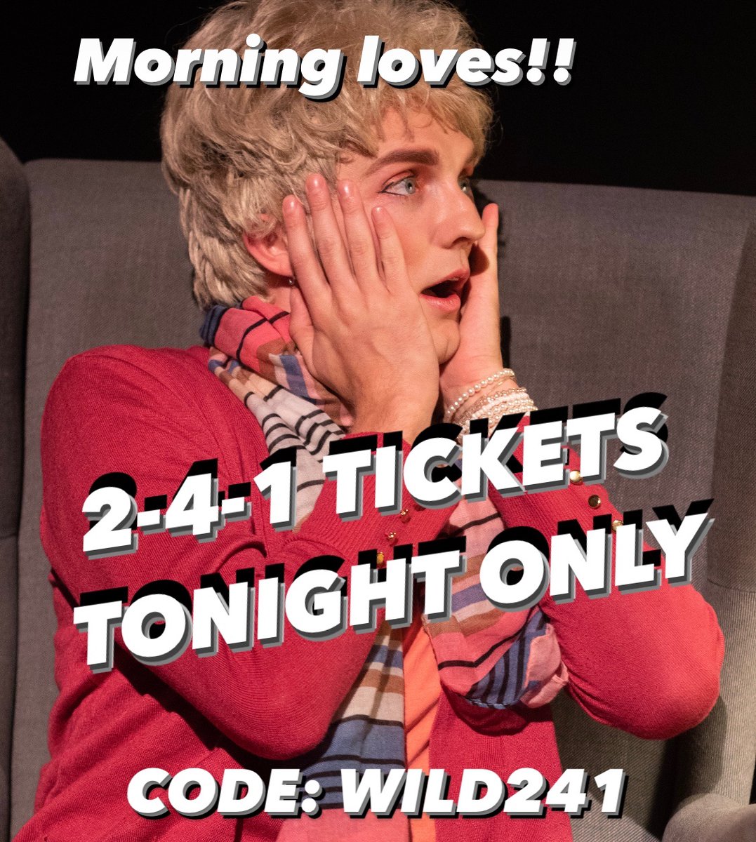 2-4-1 tickets tonight! Grab a friend &amp; get yourself down to see our Wildcat. 
📍 Assembly Rooms. Front Room
🕰️7:45pm assemblyfestival.com/whats-on/wildc…
#EdFringe2023 #fillyerboots <a href="/edfringe/">Edinburgh Festival Fringe</a> <a href="/AssemblyFest/">Assembly Festival</a> <a href="/EdFringeLGBTQ/">EdFringeLGBTQ</a> <a href="/EdFestMag/">Edinburgh Festivals Magazine</a> <a href="/GylesB1/">Gyles Brandreth</a> <a href="/Joshua_M_Welch/">Joshua  Welch</a> @KKellyhunter <a href="/thelistmagazine/">The List</a>