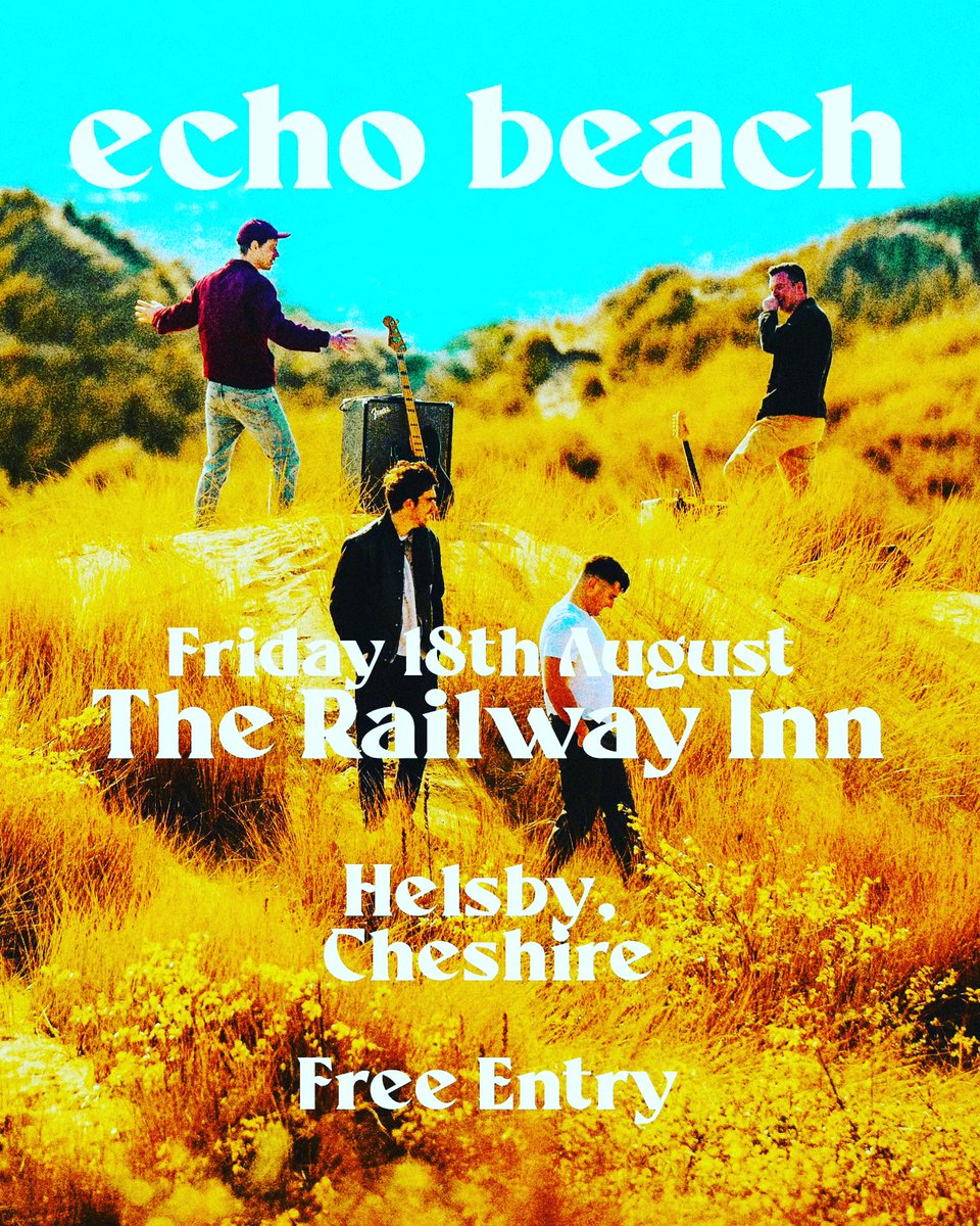 Don't miss  the chance to watch the wonderful @echobeach_uk this Friday #livemusic #Helsby #Frodsham #cheshire