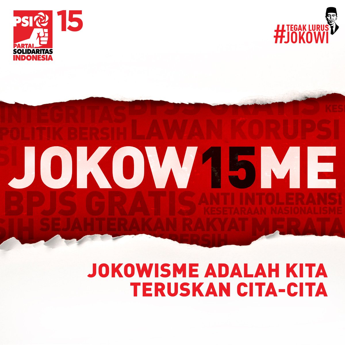 Jokowisme mewakili semangat zaman dan muncul dengan cara yang otentik. Gagasannya adalah bagian dari upaya memastikan cita-cita kemajuan Indonesia bisa terwujud.

#Jokowisme 
#TeruskanJokowisme 
#TegakLurusJokowi 
#PSI
#IndonesiaMaju