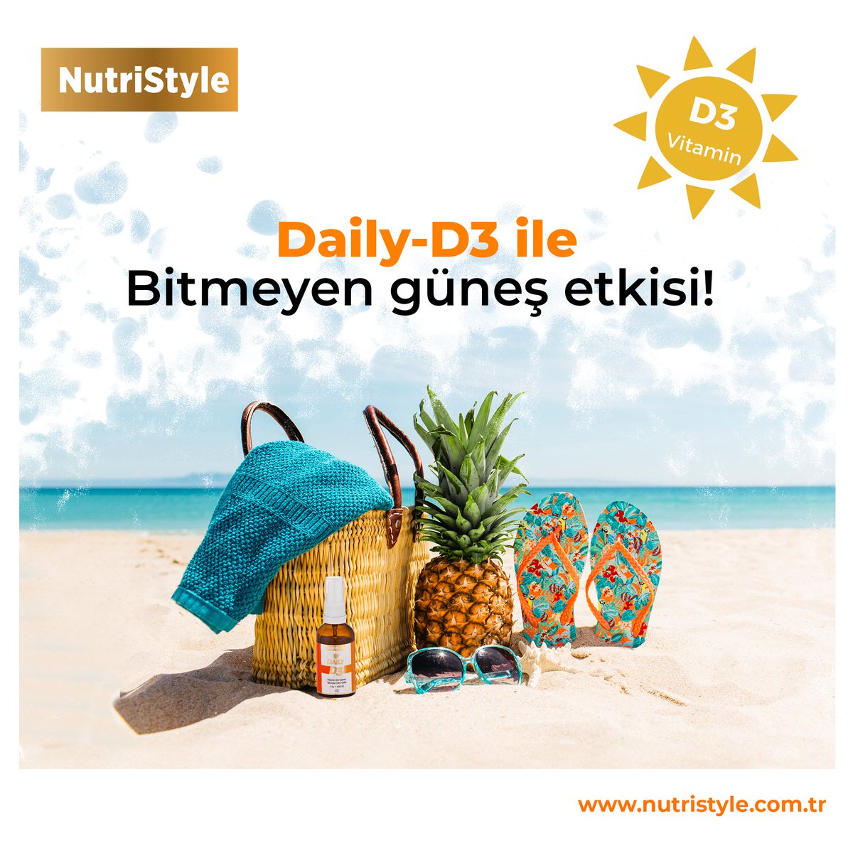 Daily-D3 ile Bitmeyen Güneş Etkisi!

#NutriStyle #DailyD3 #SağlıkÖnerileri #D3Vitamini #GüneşIşığıVitamini
