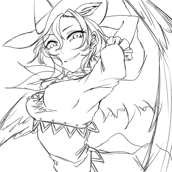 驪駒早鬼ラフ画 