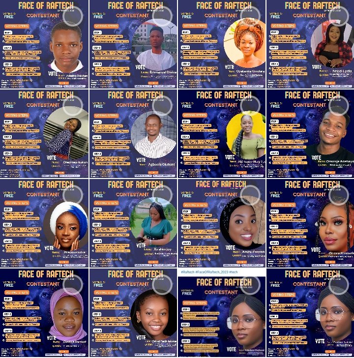 GoRaftech's tweet image. Congratulations!!

You made it to the stage1 of the Face of RafTech 

#Raftech #FaceOfRaftech_2023 #tech