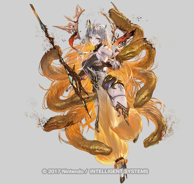 ファイアーエムブレムヒーローズにて「過去、現在、未来、グルヴェイグ」のイラスト、デザインを担当しました。総選挙1位ありがとうございました! #FEヒーローズ #FEHeroes 