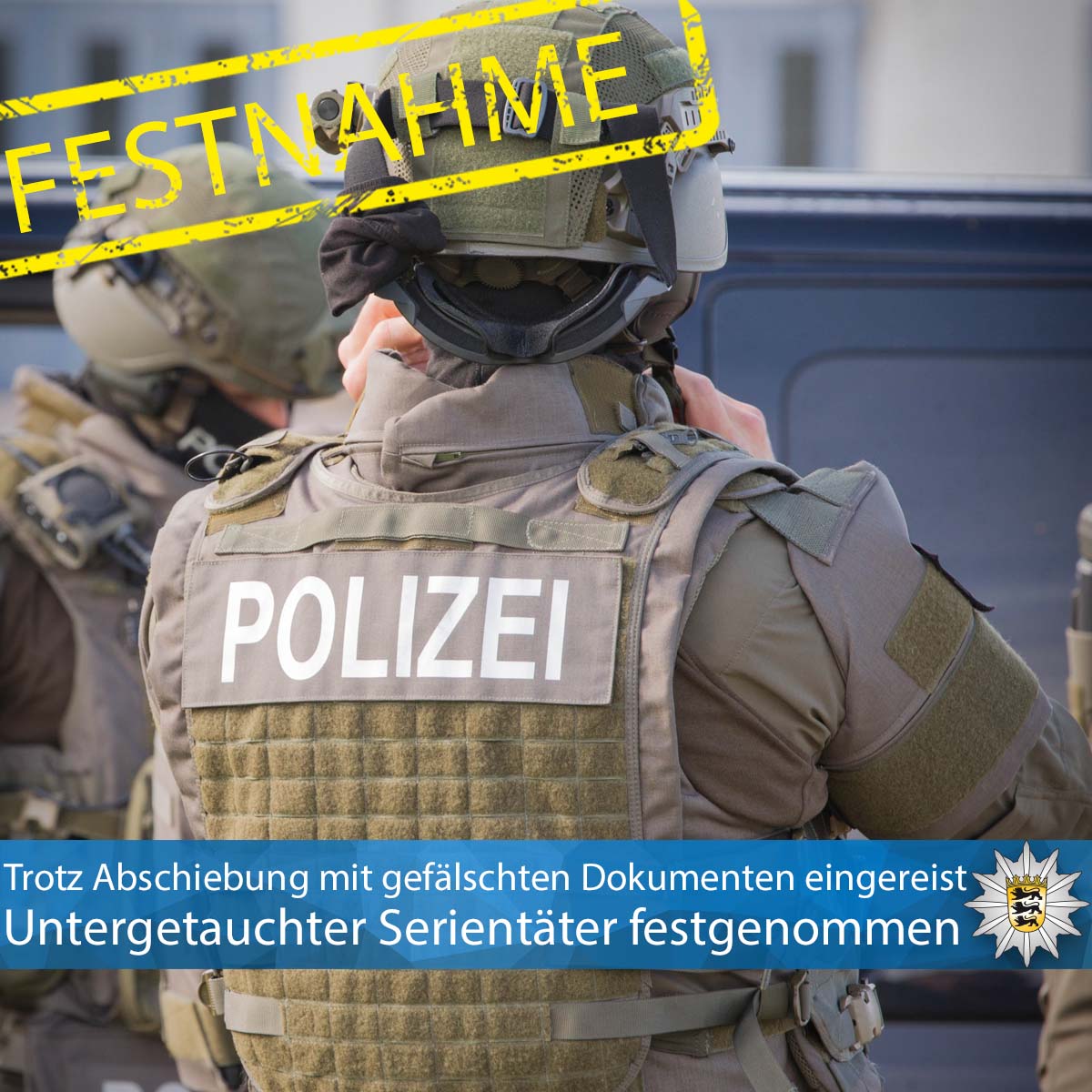 LkaBaWue's tweet image. #Serientäter erneut in Haft! Letzte Woche haben unsere Kollegen einen 37-Jähirgen in #Lahr festgenommen, der 2020 Geldautomaten aufgebrochen hatte. Trotz Abschiebung reiste er wieder in die Bundesrepublik ein.

Zur PM ▶ t1p.de/26hus

Euer #LKABW #BereitfürSicherheit