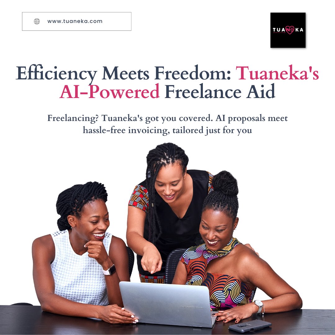 TuanekaLtd's tweet photo. Freelancing? Tuaneka's got you covered. Al proposals meet hassle-free invoicing, tailored just for you https://t.co/Zt6AD1X4JD