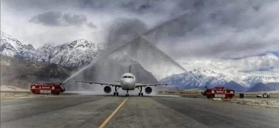 Proud of the historic moment of Skardu Airport which received its first international flight from Dubai, It is indeed a momentous occasion for an airport given its unique location at 7,500 feet above sea level, it is a moment that consolidates the position of Dubai Airport