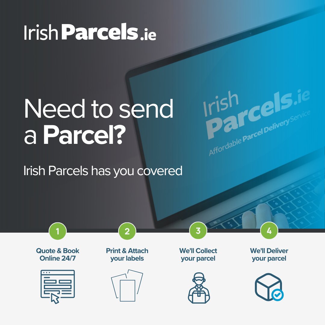 Door to Door #Parcel Deliveries 📦📨

Trusted by thousands across Ireland, our service is ideal if you’re sending a parcel to a customer, or a gift to loved ones abroad.  

💳 Our pay-as-you-go service is available online 24/7!

📲 Quote &amp; Book at irishparcels.ie
