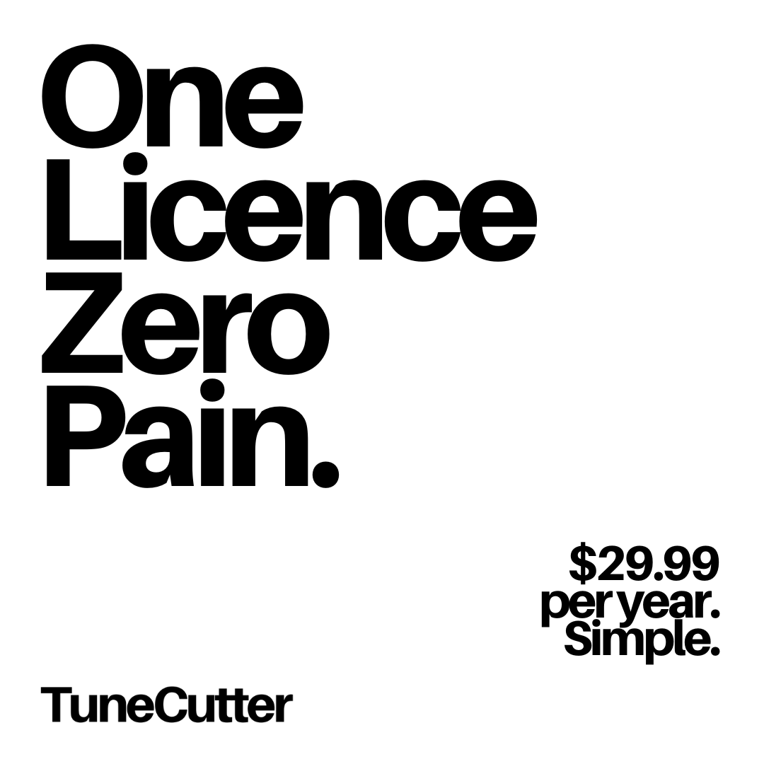 🎵 Discover #TuneCutter! 🎵

Dive into exclusive music not found anywhere else. Just $29.99/year for a license that covers it all! No hidden costs. 🎶✨

#ExclusiveMusic #OneTimePayment #UnbeatableDeal