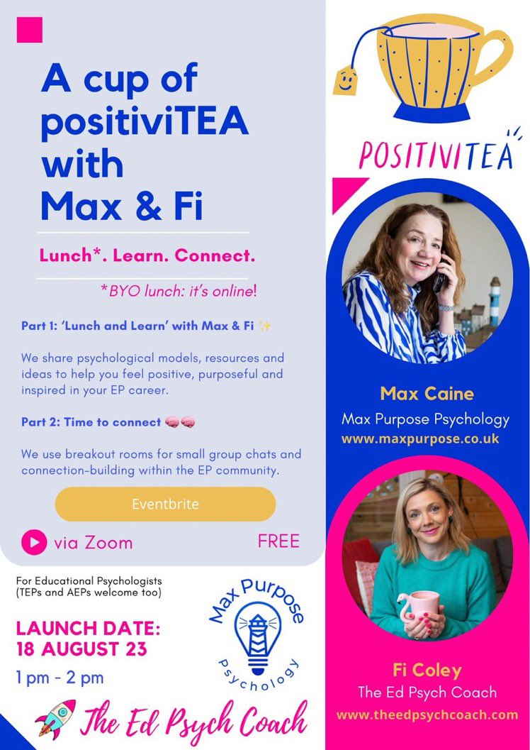 eventbrite.co.uk/e/a-cup-of-pos… Are you free this Friday from 1-2? Are you missing connecting with other EPs? Still time join myself @fiona_coley and many more EPs for a cup of #PositiviTEA It’s free, let’s connect and learn together. #gratitude #TwitterEPs