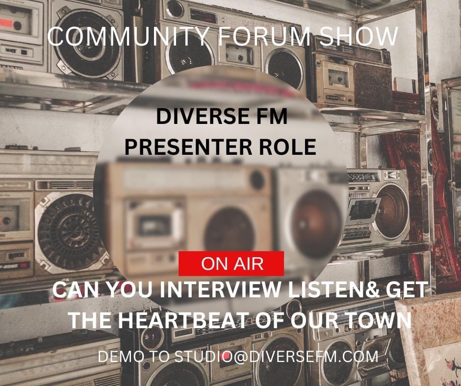Volunteer &amp; Gain Skills our last Host is Now on BBC Radio 
Get you Demo in to studio@diversefm.com