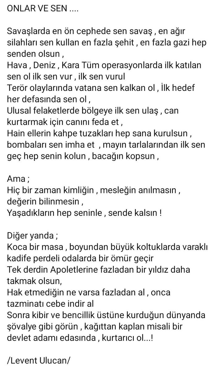 Havada,karada,denizde tüm operasyonlarda bulunan #astsubaylar ın sesini neden duymuyorsunuz ???
#Astsubaylarıntazminathakkı nı neden vermiyorsunuz???
<a href="/TBMMresmi/">TBMM</a>
<a href="/TBMMGenelKurulu/">TBMM Genel Kurulu</a>
<a href="/RTErdogan/">Recep Tayyip Erdoğan</a> 
<a href="/dbdevletbahceli/">Devlet Bahçeli</a>