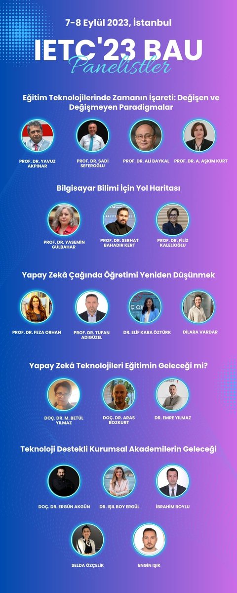 IetcConference's tweet photo. 📌Eğitimde teknolojinin geleceği IETC 2023'te tartışılıyor! 💻
📌 Alanın önde gelen isimlerinin bir araya geldiği bu özel etkinliğin bir parçası olmak için hemen kayıt olabilirsin.

📍IETC'23 7-8 Eylül'de Bahçeşehir Üniversitesi'nde 💫

https://t.co/ONWiLcFwG9
#ietc2023 #edtech https://t.co/NZfP6RL2ws