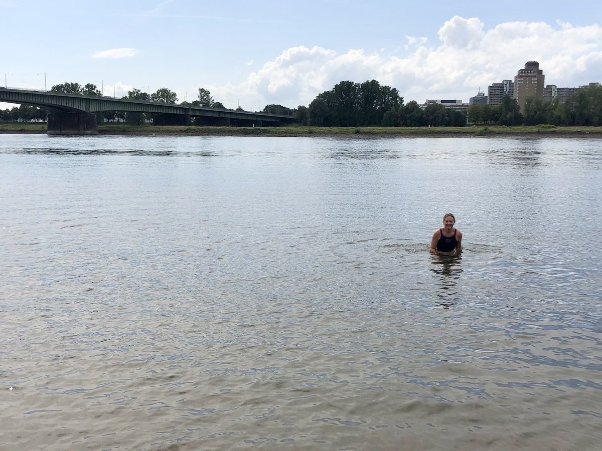 hallo natürlich kann man im Rhein baden Kilometer 737