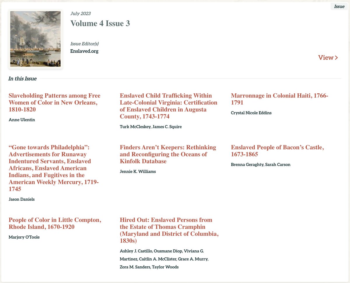 Read, learn, reflect, and assign for your fall syllabi: jsdp.enslaved.org/fullIssue/volu…