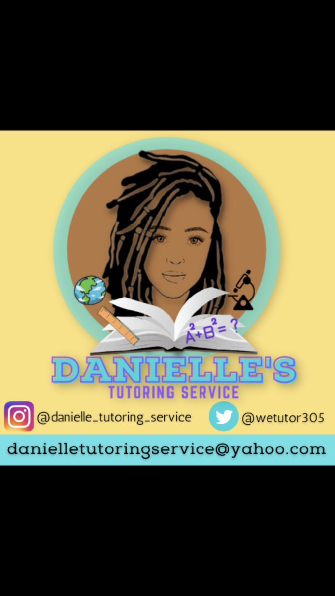 wetutor305's tweet photo. Contact me for prices!
danielletutoringservice@yahoo.com
#mathtutor #education #miamitutor #broward #miamidadeschools #teacher #eductor #tutor #education #miami #broward#supportsmallbusinesses#supportblackownedbusinesses https://t.co/9mMJMEeWrY