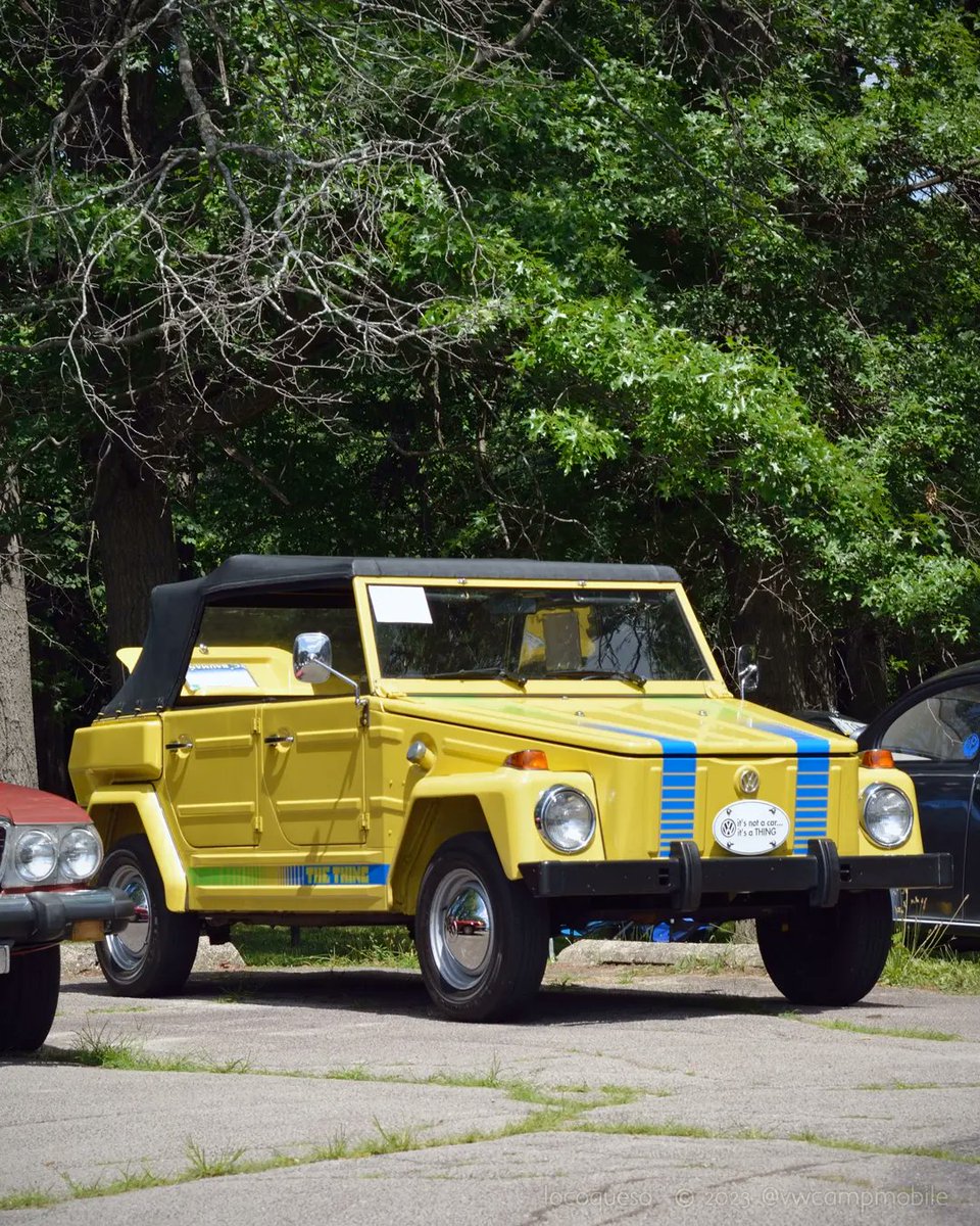 vwcampmobile's tweet photo. It's not a car. It's a THING. Check out this 1974 Volkswagen Thing at the 2023 Stateline Volks Folks Vintage Picnic in Rockford, IL. I'd love to put the top down and cruise around town.
#StatelineVolksFolks #VWThing #Type181 #VolkswagenThing #vintagevw #aircooledvw #vwcarshow https://t.co/Jy2QCnaVt7