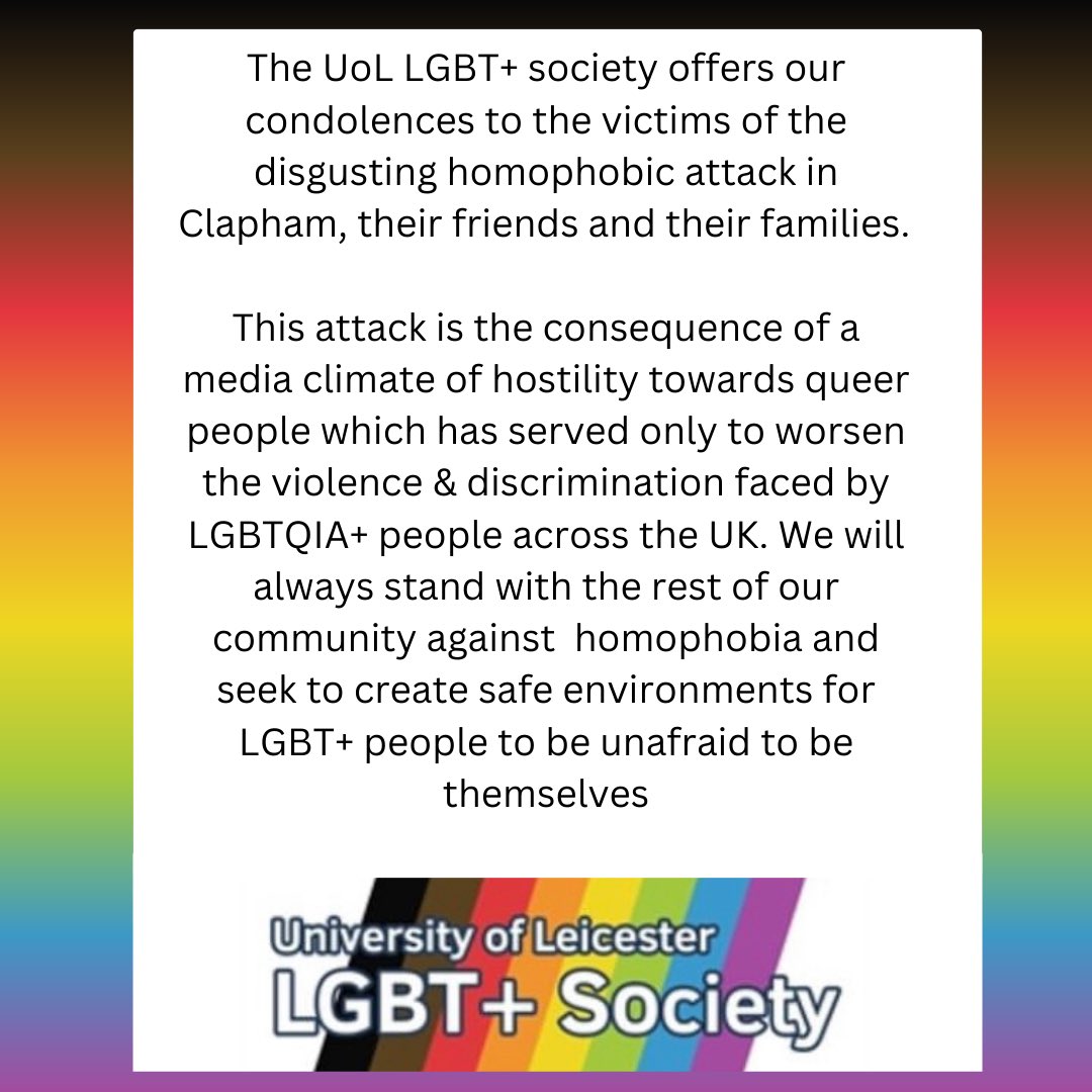 A statement from the committee on the events in Clapham.

We will always campaign for a world where we are free to be ourselves 🏳️‍🌈🏳️‍⚧️