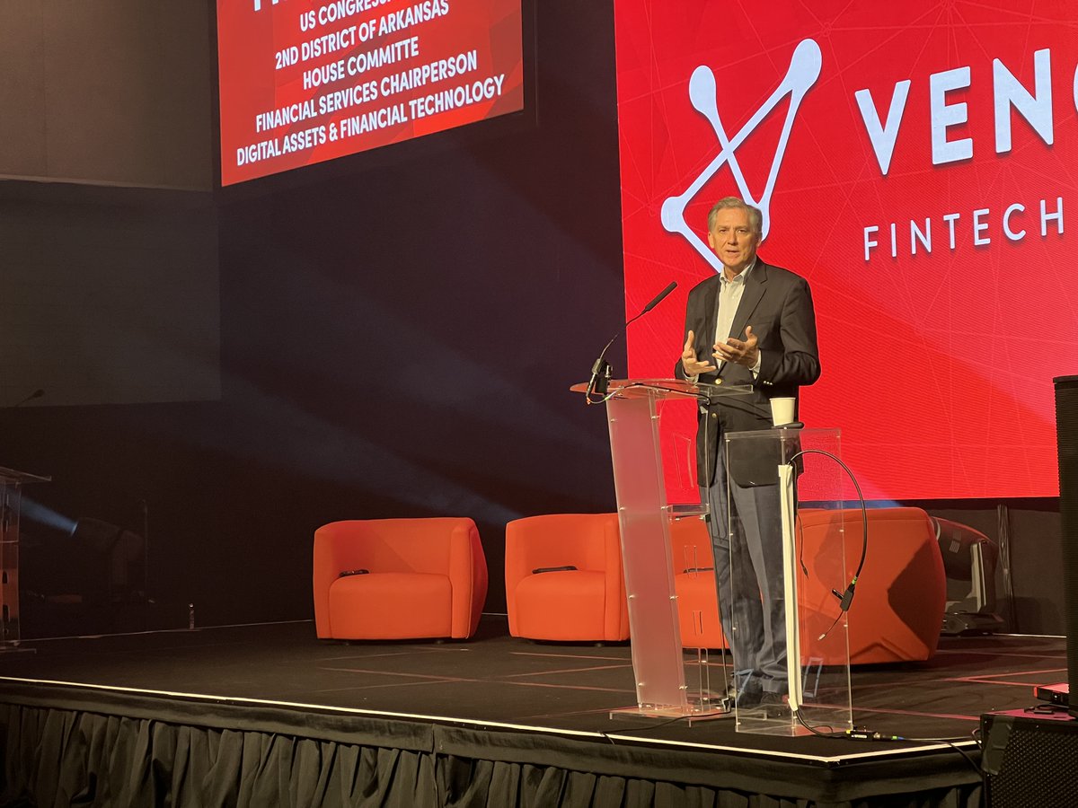 We're here for day 2 of #Vencent2023! Excited to hear Arkansas Congressman <a href="/RepFrenchHill/">French Hill</a> start the festivities!