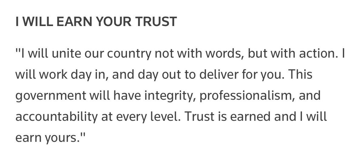 So much for his speech when he became PM