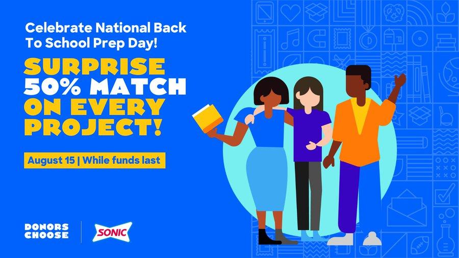 mrsbeachIT's tweet photo. So excited for surprise match day!  Today is the day I can see that 🚀 @DonorsChoose  
https://t.co/3fI9smNWBr https://t.co/061rRG1ZhP