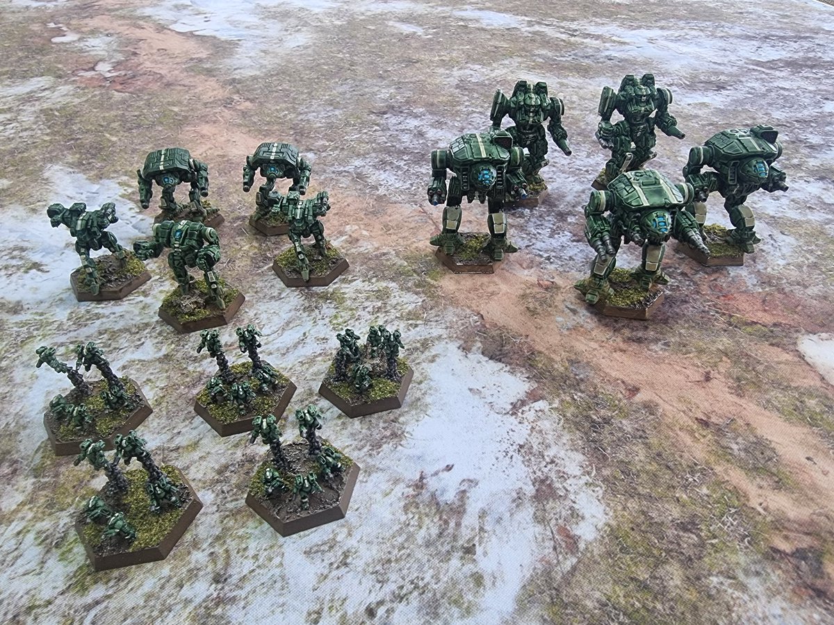 FzSchlumpf's tweet image. Weiter mit #Battletech #AlphaStrike! 

Diesmal #ClanWolf Alpha Galaxy