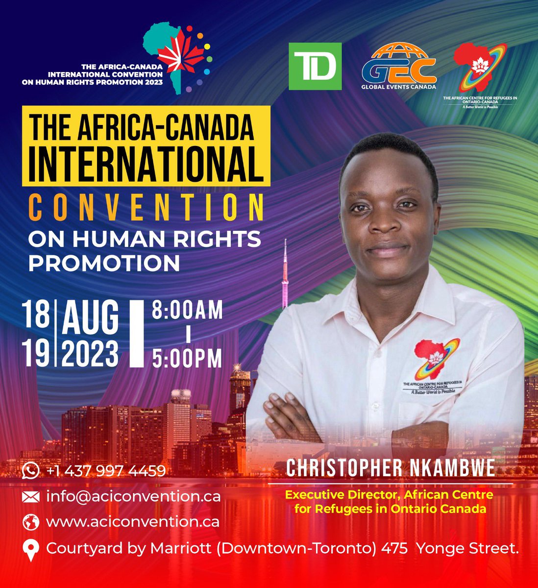 ACIConvention's tweet photo. settlement and livelihood skills. This has enabled the growing numbers of refugees in Canada traverse processes and institutions that are required for legal settlement in Canada. Everyone on the @AfriCentre4Ref team calls Chris a friend to count on.
3/3 https://t.co/XkeTHC58JS