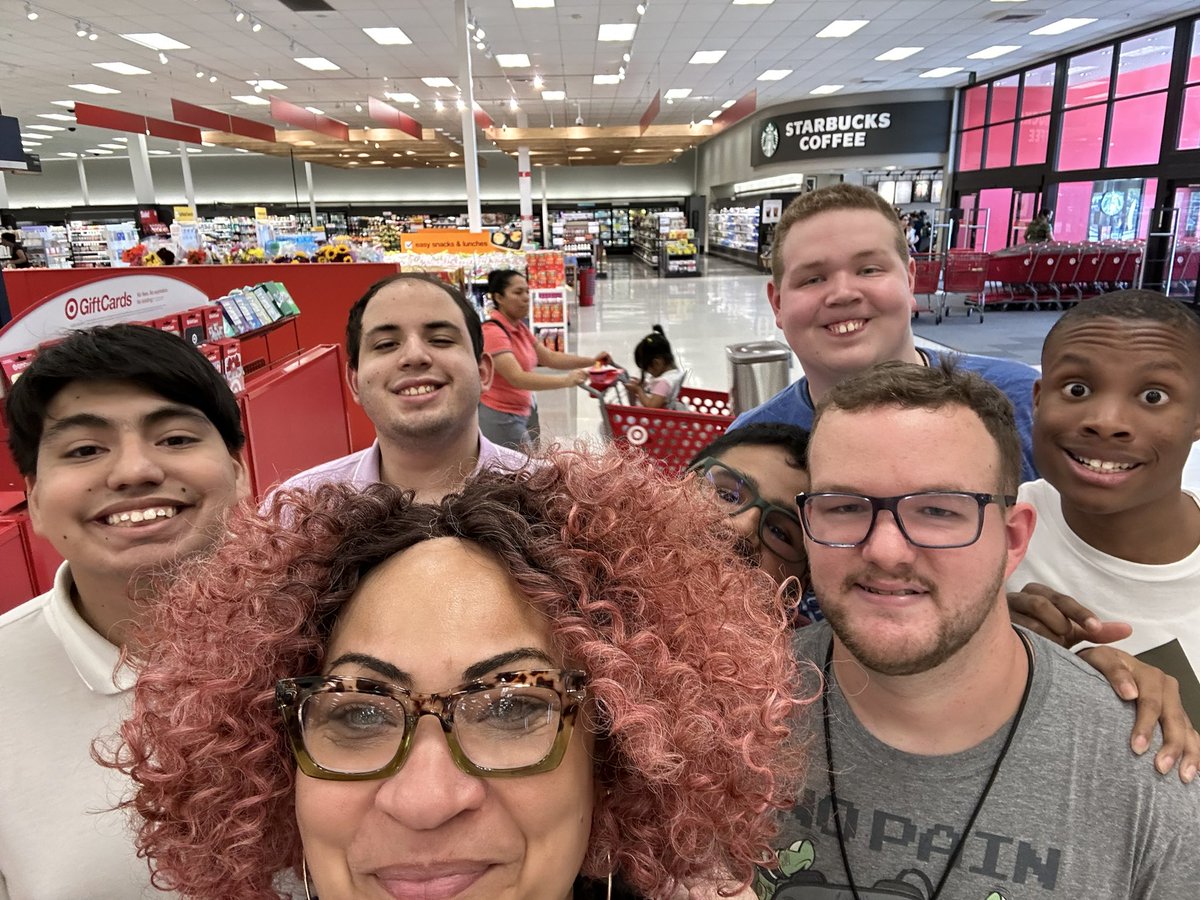 We’re out in the Community (Target). Learning how to budget and manage money💙💙💙💙💙💙💙