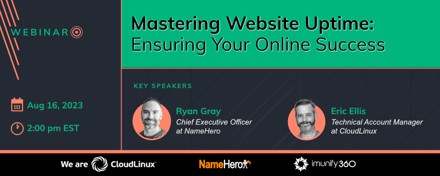 imunify360's tweet image. ⏰ Less than 24 hours to go! "Mastering Website Uptime: Ensuring Your Online Success" is almost here. Grab your last-minute spot and join NameHero tomorrow [August 16, 2023, at 2 pm EST]. Register NOW: hubs.ly/Q01_2lKP0
#WebinarAlert #WebsiteUptime #LastCall