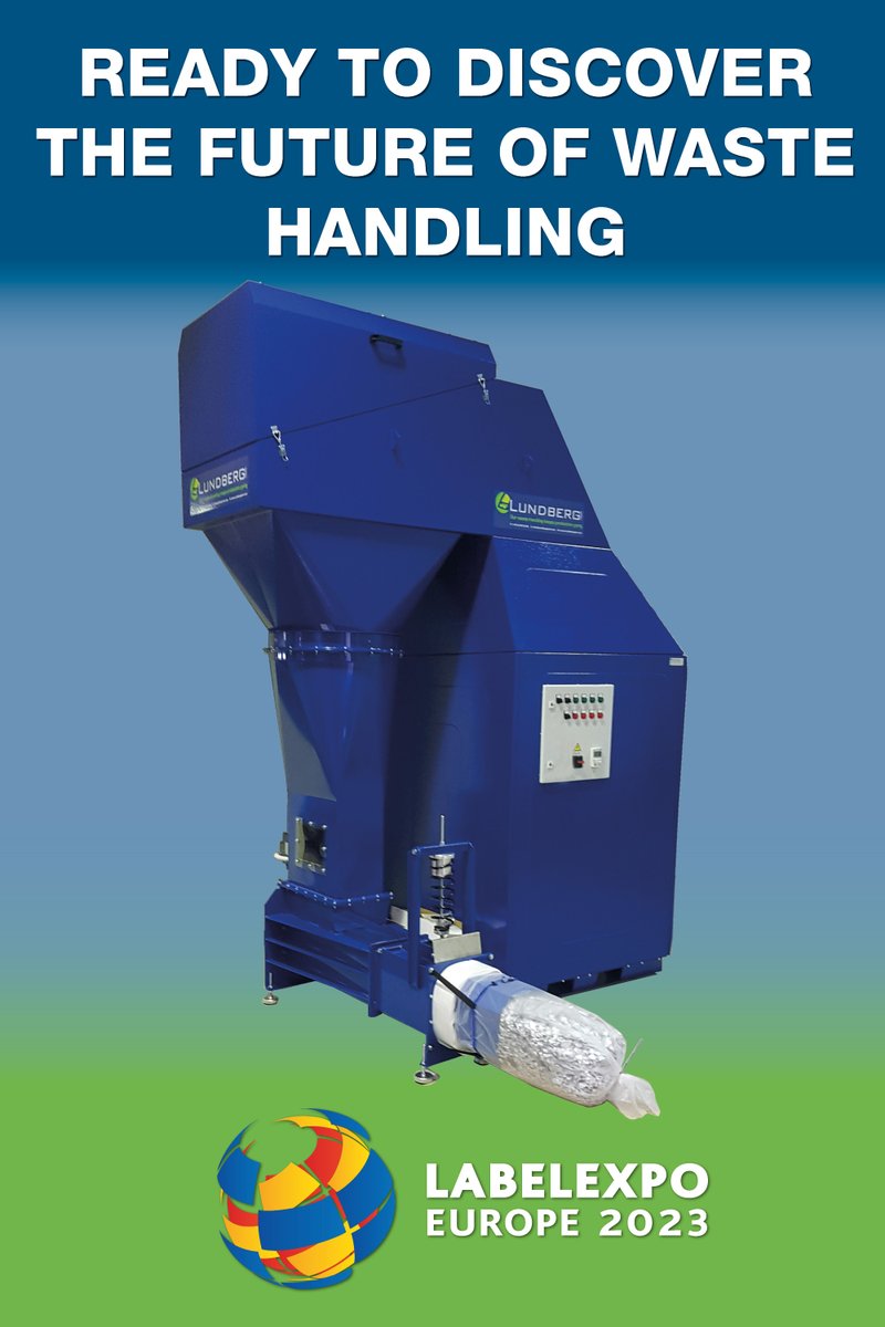 LundbergTech's tweet photo. Don't miss the opportunity to see a live demonstration of our Lundberg Tech MatrixCompactor 200 handling matrix waste from an ABG Digilite 3

Visit our stand 7B51 at Labelexpo Europe 10 – 14 September to discover how we can help you with cutting-edge technologies &amp; sustainability https://t.co/ZgPaSf0nZR
