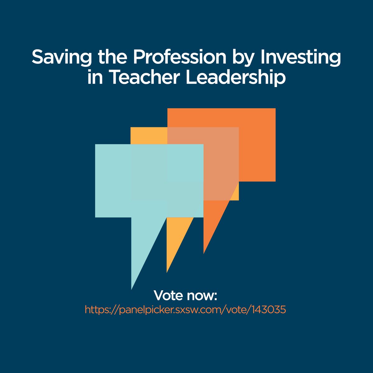 Josh Barnett (@nietjbarnett) on Twitter photo Help bring the "Saving the Profession by Investing in Teacher Leadership" panel to <a href="/SXSWEDU/">SXSW EDU</a>. Panelists include: <a href="/smhardimon/">Star Hardimon</a> <a href="/perrytwpschools/">Perry Township Schools</a> <a href="/DuronOmar/">Omar Duron</a> <a href="/dwillisjones/">Devon Jones</a>. Vote here
panelpicker.sxsw.com/vote/143035 Help bring the "Saving the Profession by Investing in Teacher Leadership" panel to <a href="/SXSWEDU/">SXSW EDU</a>. Panelists include: <a href="/smhardimon/">Star Hardimon</a> <a href="/perrytwpschools/">Perry Township Schools</a> <a href="/DuronOmar/">Omar Duron</a> <a href="/dwillisjones/">Devon Jones</a>. Vote here
panelpicker.sxsw.com/vote/143035
