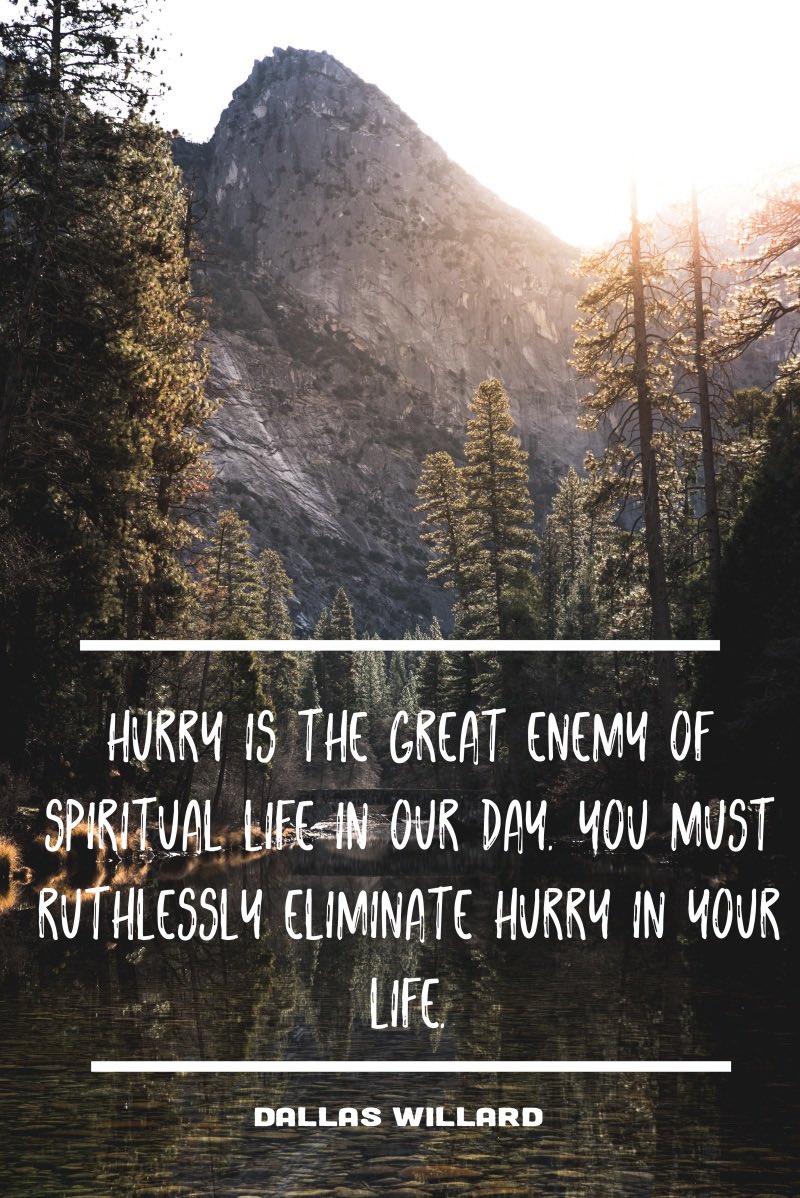 Today, I’m planning to slow down; allow time for #rest and #reflection. Living happier, healthier, & more balanced work, personal & spiritual lives requires eliminating hurry. #eliminatehurry #dallaswillard #lancegibbon #eugenepeterson