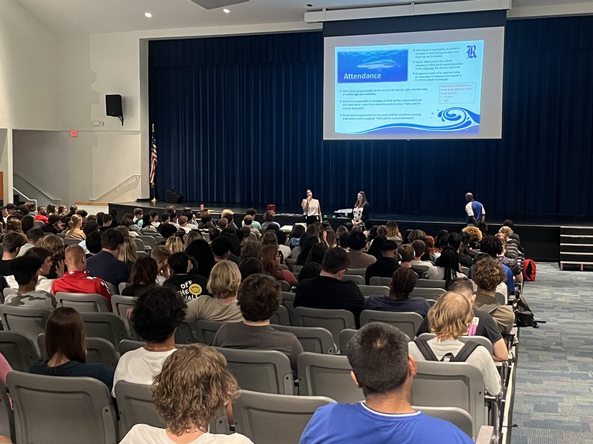 Our Student Affairs team is taking time today to set a positive and clear foundation for student success this year. Riverview has the best students!