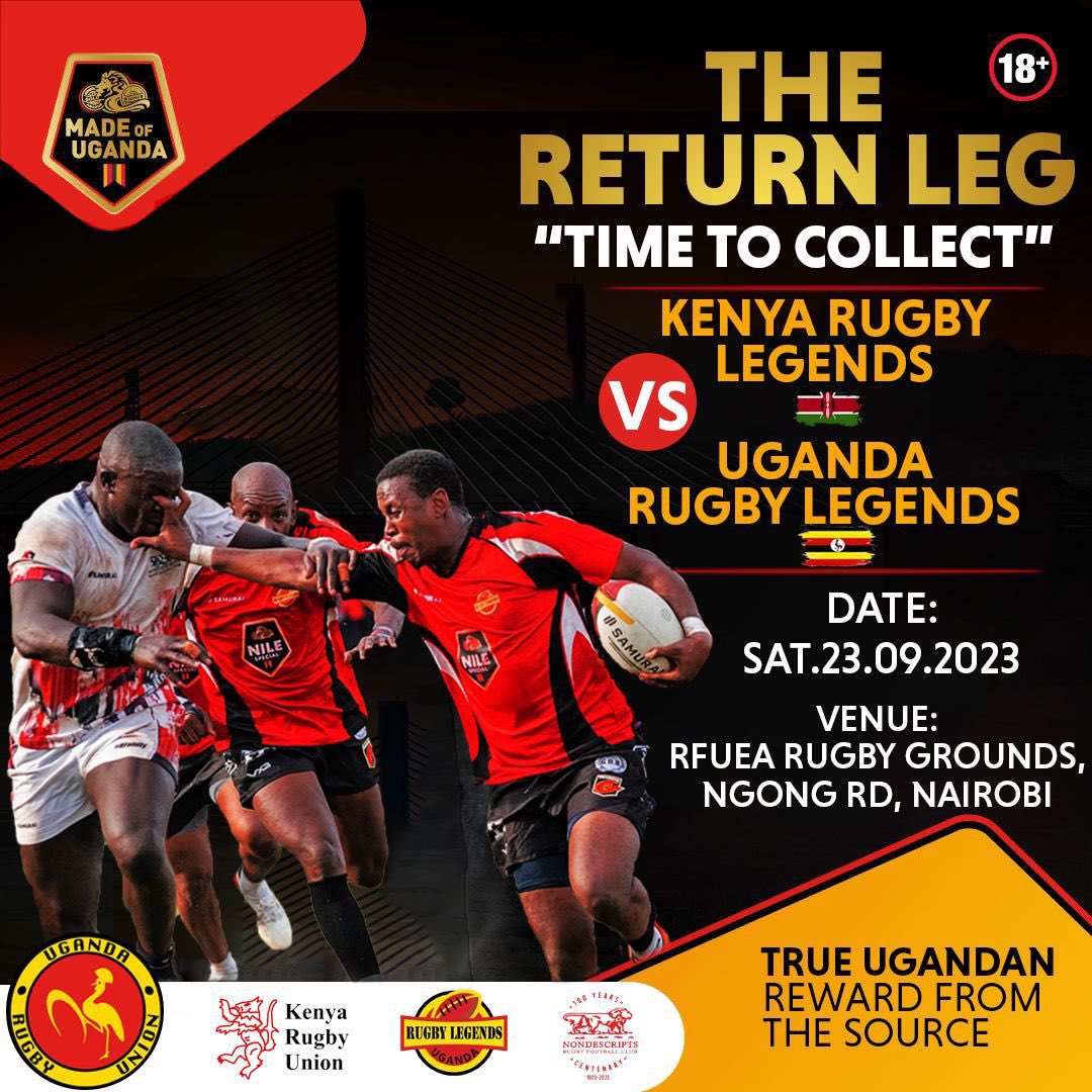 RugbyUGLegends's tweet image. Calling on all our Uganda Rugby fans in Kenya. We would love to see you in the stands when we take on @LegendsNondies 

#TimeToCollect 

@UgandaRugby