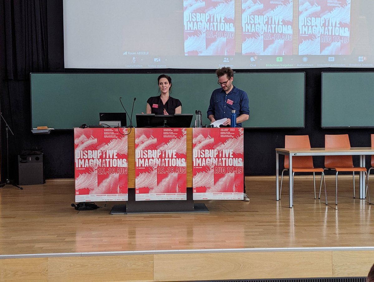 Julia Gatermann und Moritz Ingwersen, die Organisator*innen der Tagung #fantastikforschung #disruptiveimagination