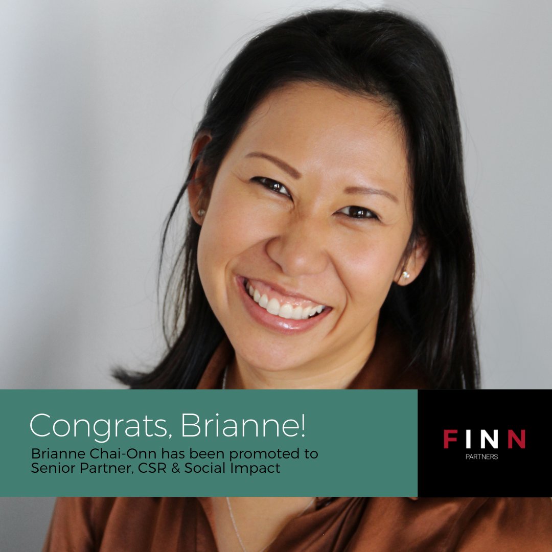 FINN Partners (@finnpartners) on Twitter photo Let’s hear it for <a href="/JAStoryteller/">Brianne Chai-Onn</a>, a driving force in FINN’s #CSR & #SocialImpact Group, for her promotion to Senior Partner!
Learn about her expertise in #sustainability, international development: finnpartners.com/news-insights/…
#Purpose #SocialJustice #COP28 Let’s hear it for <a href="/JAStoryteller/">Brianne Chai-Onn</a>, a driving force in FINN’s #CSR & #SocialImpact Group, for her promotion to Senior Partner!
Learn about her expertise in #sustainability, international development: finnpartners.com/news-insights/…
#Purpose #SocialJustice #COP28
