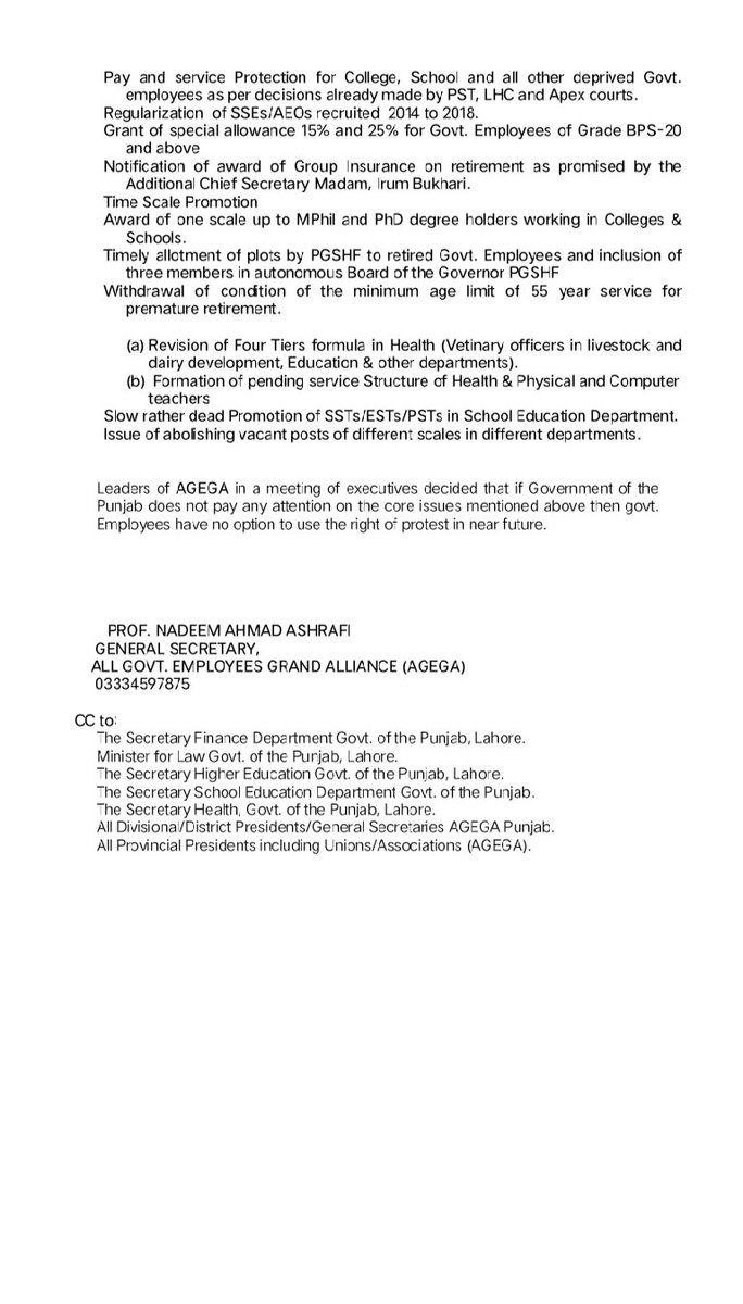 m_aqeelazad's tweet photo. AGEGA CHARTER OF DEMANDS....
Media Cell AGEGA PUNJAB.
@AllTeachersPun @AnjumanAstzaPak @BolnaZarooriHai @DsdDte @VOT_official_PU https://t.co/dgsb0IllJW