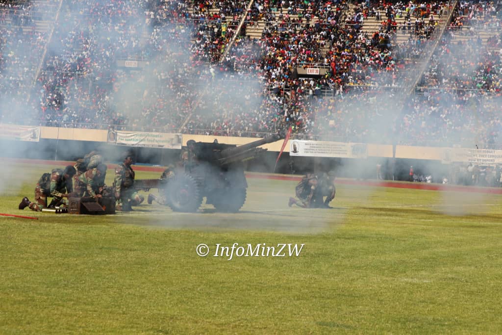 nicolehondo's tweet image. &quot;Our country condemns wanton Western aggression  and opposes the use of sanctions as a foreign policy tool under the notion ‘might is right”. We continue to 
call for a global system based on the principles of the UN Charter  and equality,&quot; @edmnangagwa 
#DefenceForcesDay2023