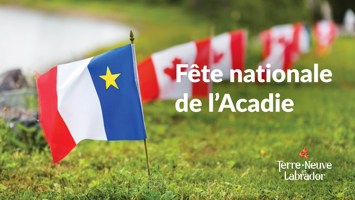 GS_GovNL's tweet photo. La Fête nationale de l’Acadie met en valeur la contribution des Acadiens et des Acadiennes à la culture canadienne, tout en reconnaissant leur présence historique et en valorisant la diversité culturelle. Bonne Fête nationale de l’Acadie!
#GovNL @FrancoTnl https://t.co/QXMM6vDQ7i