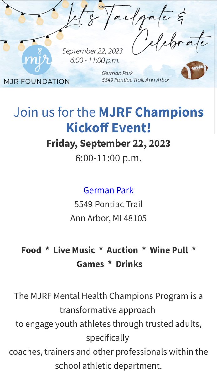 Get your tickets today!!! mjrfoundation.org/mjrf-champions…