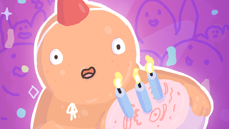 Happy 3rd birthday to our sweet baby Teenage Blob!🎉

Half game/ half album, Teenage Blob confused some people and overjoyed others.

🧵A tiny thread on this strange creature and it's legacy.