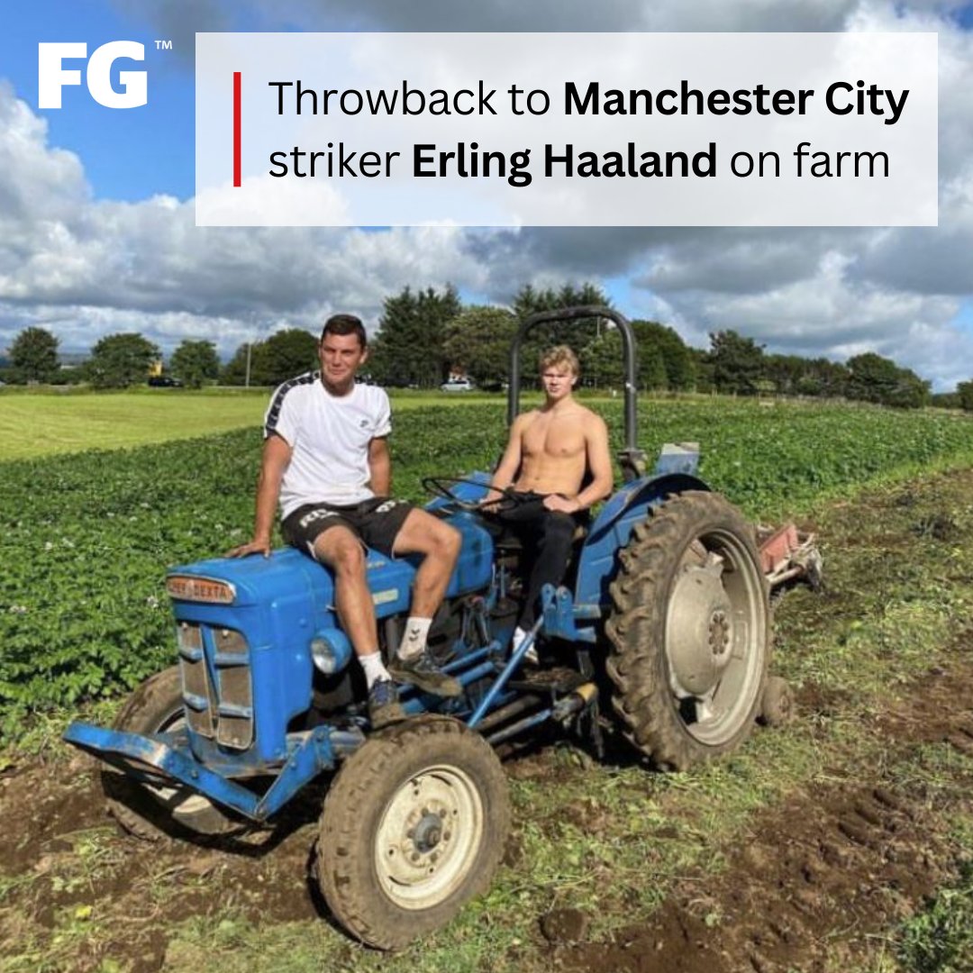 FarmersGuardian's tweet photo. Throwback to @ManCity striker @ErlingHaaland helping out on a potato farm in Norway 🚜 🥔 

📸 Erling Haaland

#football #farming #ManchesterCity #ErlingHaaland #Haaland #premierleague #farmlife #tractor #agriculture https://t.co/XG1zVuPIDN