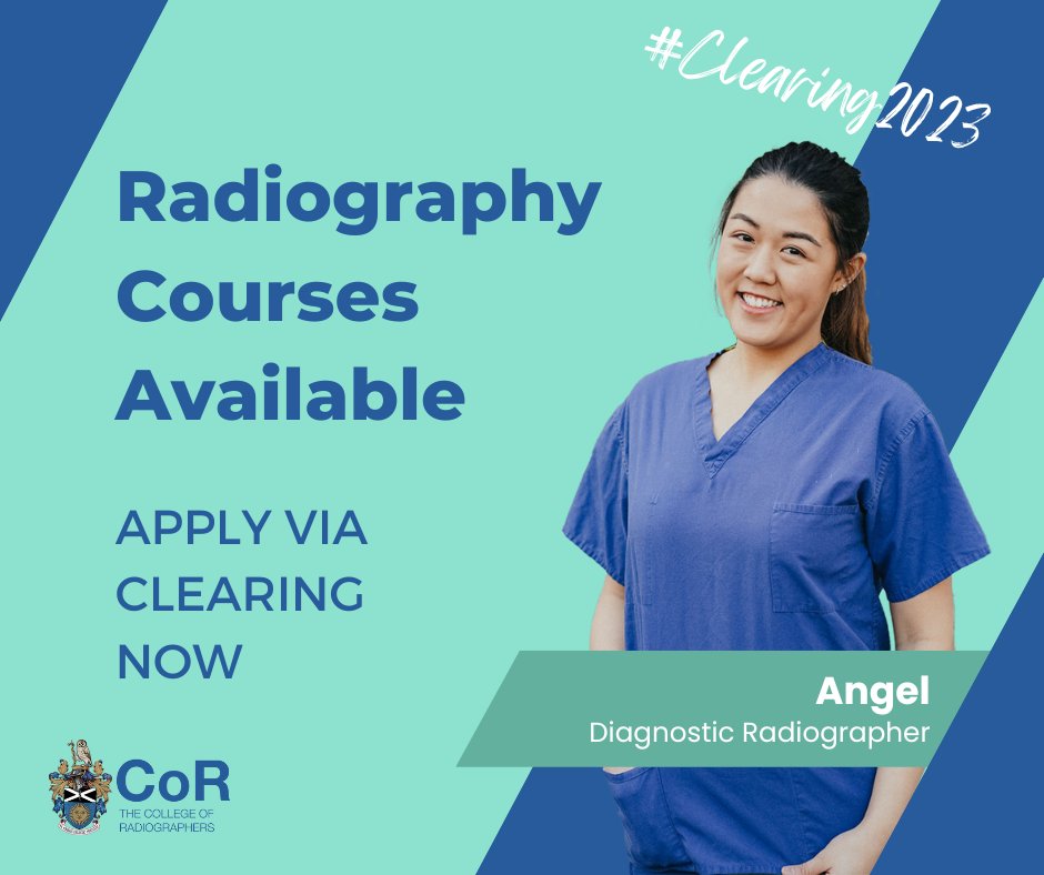 Consider a career in radiography! There are many paths into radiography, and #clearing could be yours. Learn more about the difference between #diagnostic and #therapeutic #radiographers here: youtube.com/watch?v=9JxrqT… #clearing2023 #makeadifference #radcareers