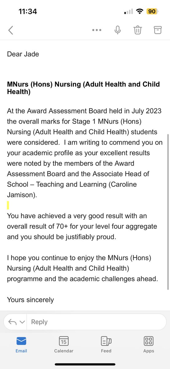 So proud of myself to have done so well in my first year of nursing!! Thankful to have received this motivational boost!! Definitely found my passion ❤️ #punc14 #punc22