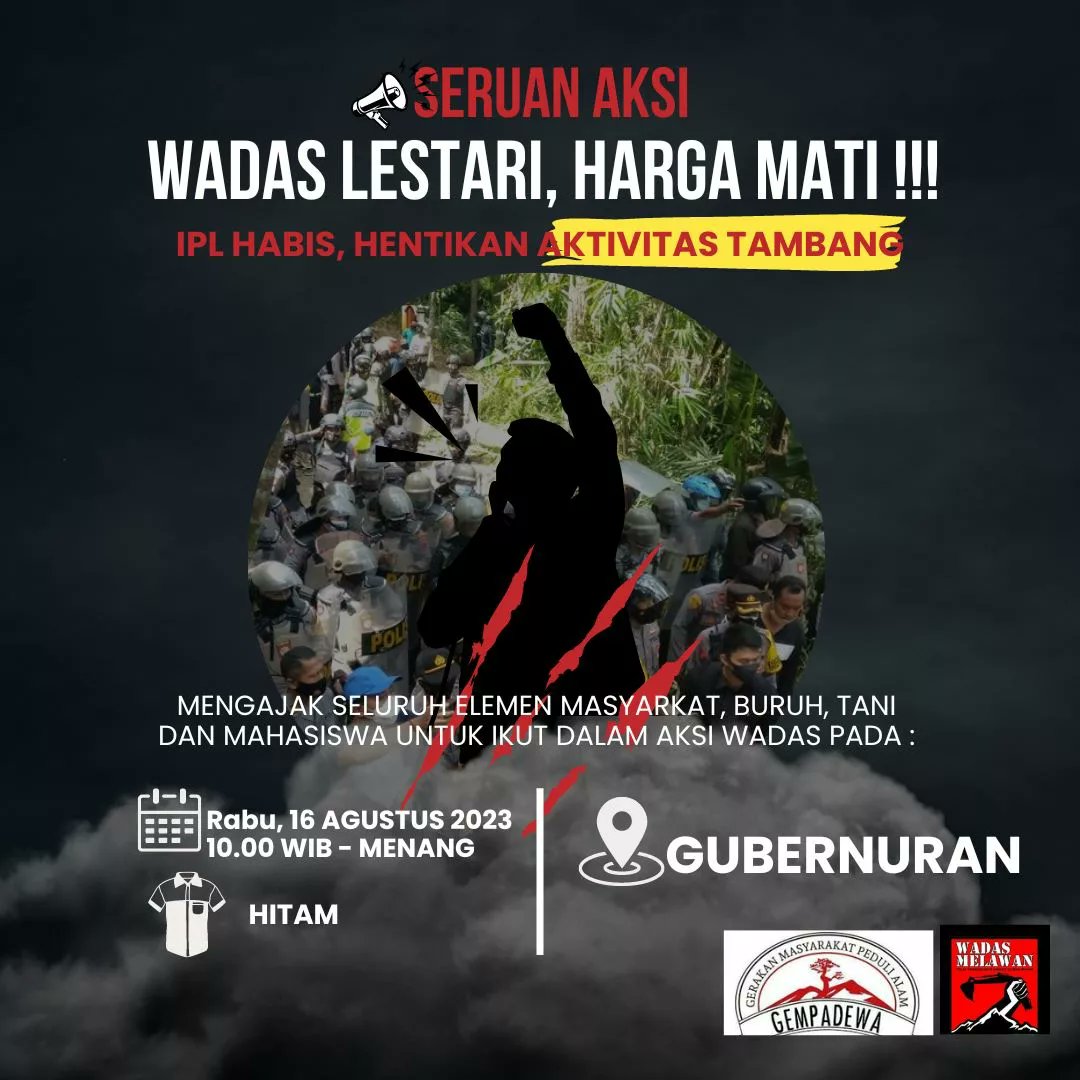 Wadas_Melawan's tweet photo. Bertahun-tahun warga Wadas menolak rencana penambangan batuan andesit untuk dijadikan Bendungan Bener. Wadas bukan hanya sekadar wilayah administratif yang dapat diubah sedemikian rupa dengan dalih pembangunan untuk kepentingan umum. https://t.co/9UOf7dP8nP