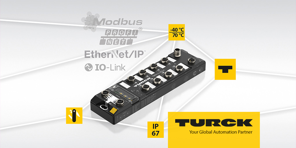 turck's tweet image. Sensor box for industry🏭
The strength of the block #IOModules lies in their simple decentralized wiring. International machine &amp;amp; plant builders use the modules without modification in networks with PROFINET, EtherNet/IP &amp;amp; Modbus TCP control.

⚠Order now: turck.de/en/productgrou…