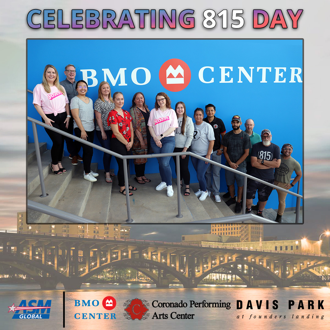 The staff at ASM Global Rockford is proudly celebrating 815 Day!

#rockfordday2023 #815day2023