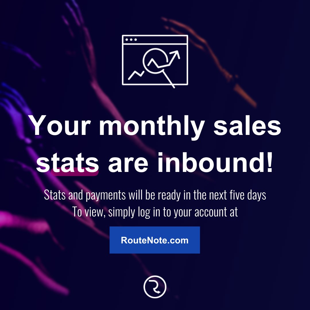 routenote's tweet photo. Knock Knock. Who's there? Money. Money who? Money for you! 🤑

Yes, it's that time again. Download your monthly report for an in-depth look into your streams and downloads. #routenote #routenoteartists  #musicroyalties #payday https://t.co/0yQrAscxDC